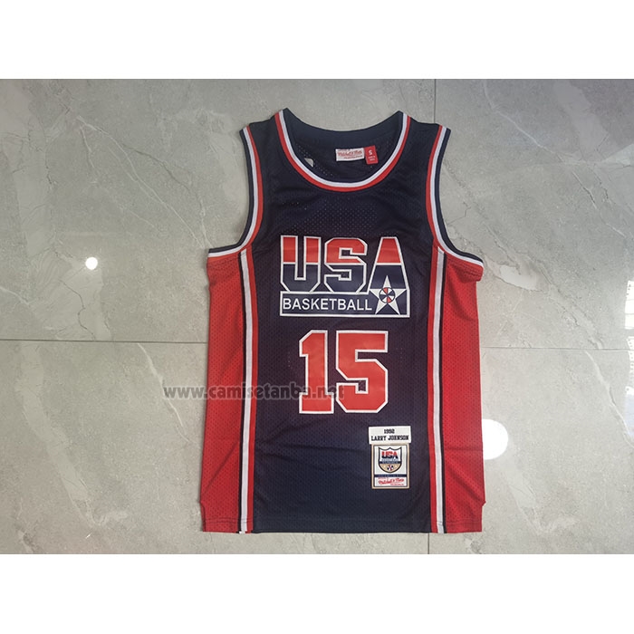 Camiseta USA 1992 James Johnson #15 Azul